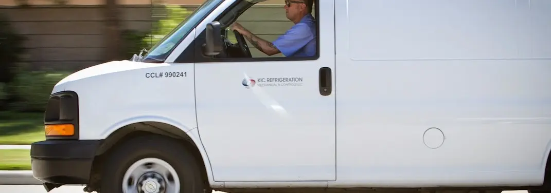 KIC Refrigeration service vehicle serving Edwardsville area